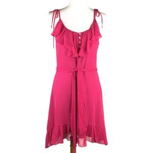 Jenny Han Silk Pink Ruffle Dress